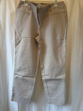 Dahlia Women’s Beige Patterned Dress Pant Capris